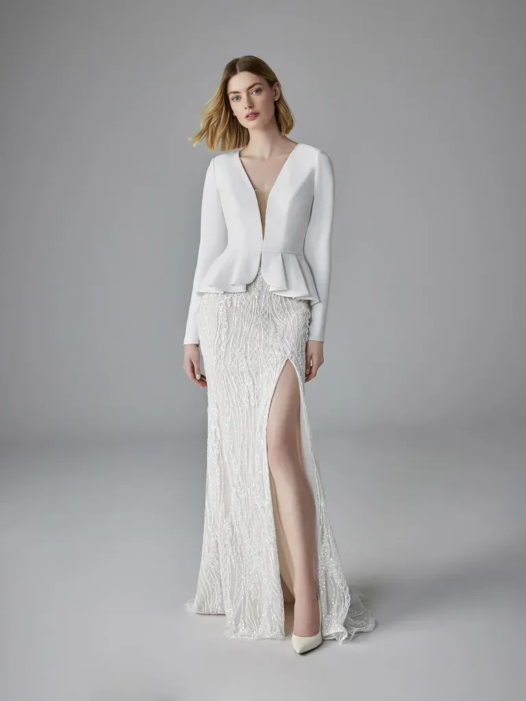 Découvrez la robe de mariée ROIG de Pronovias, sophistication sirène et tulle dentelé à Marseille