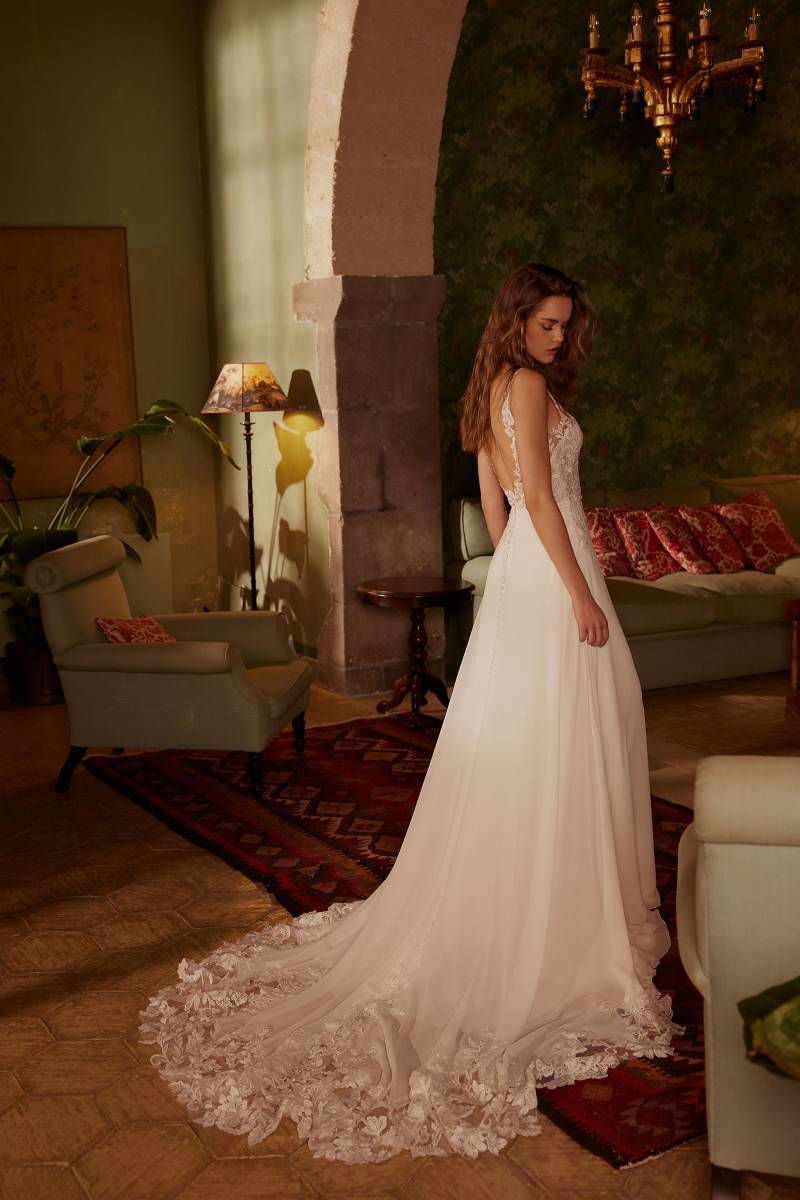 obe mariée 66240 Lillian West trapèze mousseline Marseille Soniab