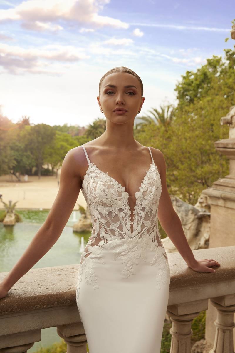 Robe de mariée sirène bustier manches longues amovibles Annabell 2026 marseille