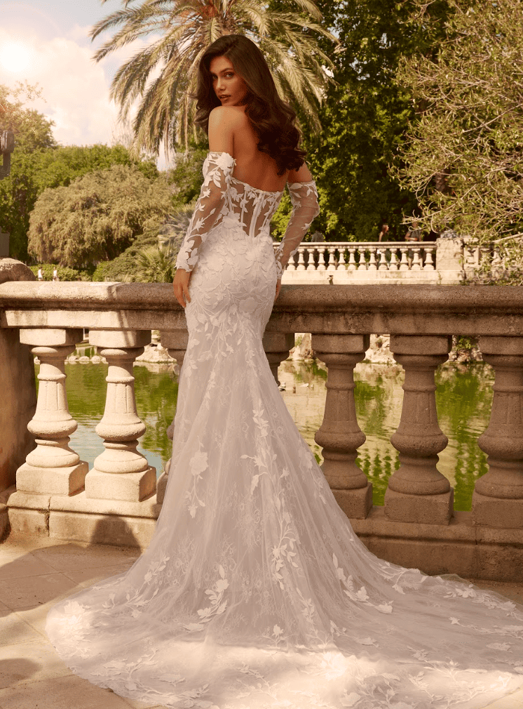 robe de mariée sirène bustier manches longues amovibles annika proche de toulon