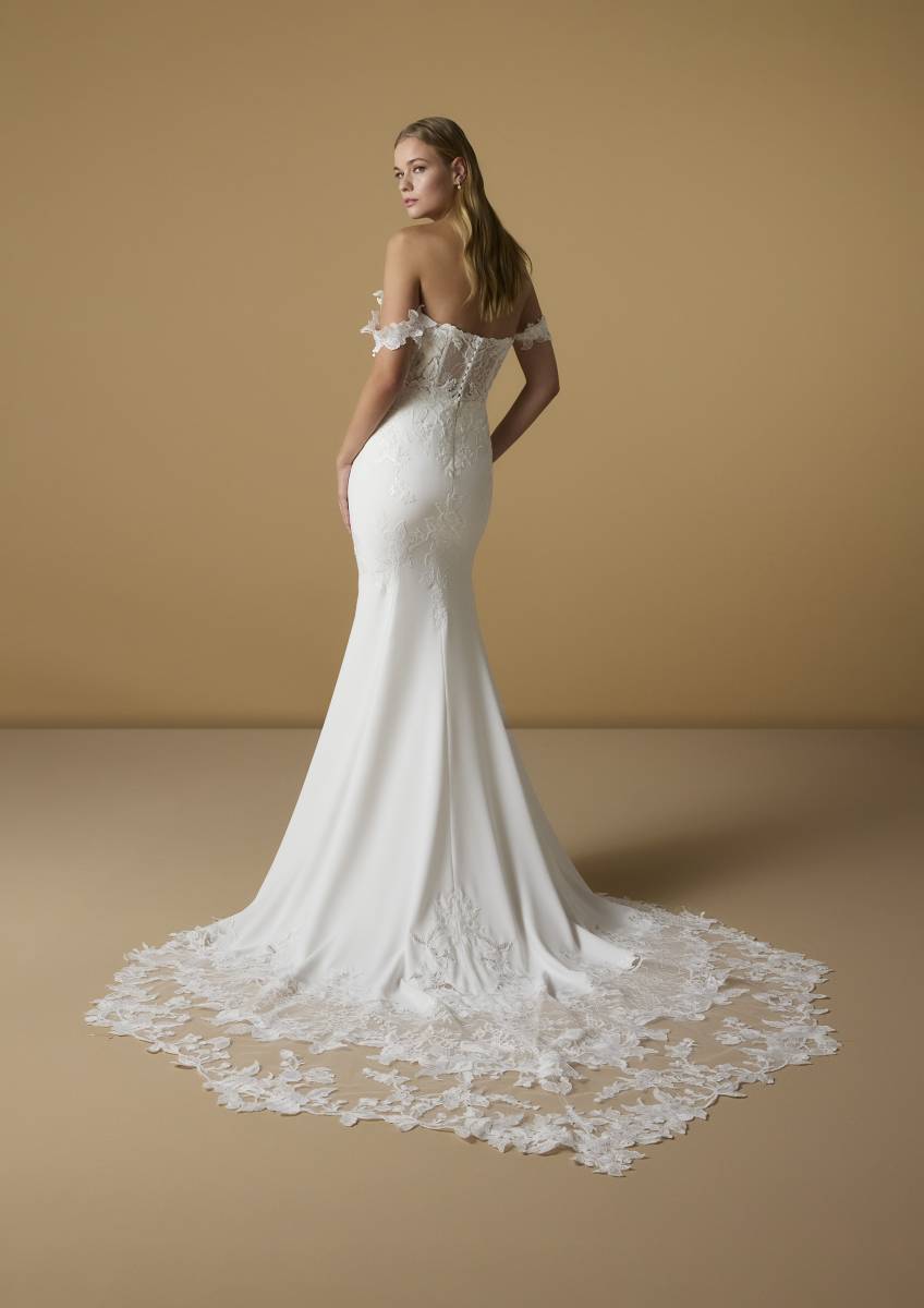 robe de mariée JOLE Nicole Milano crêpe couture Soniab Marseille