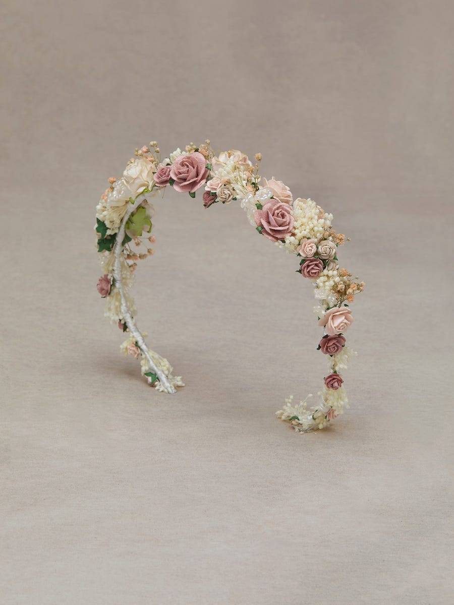 couronne de fleurs pronovias mariage solution vintage marseille