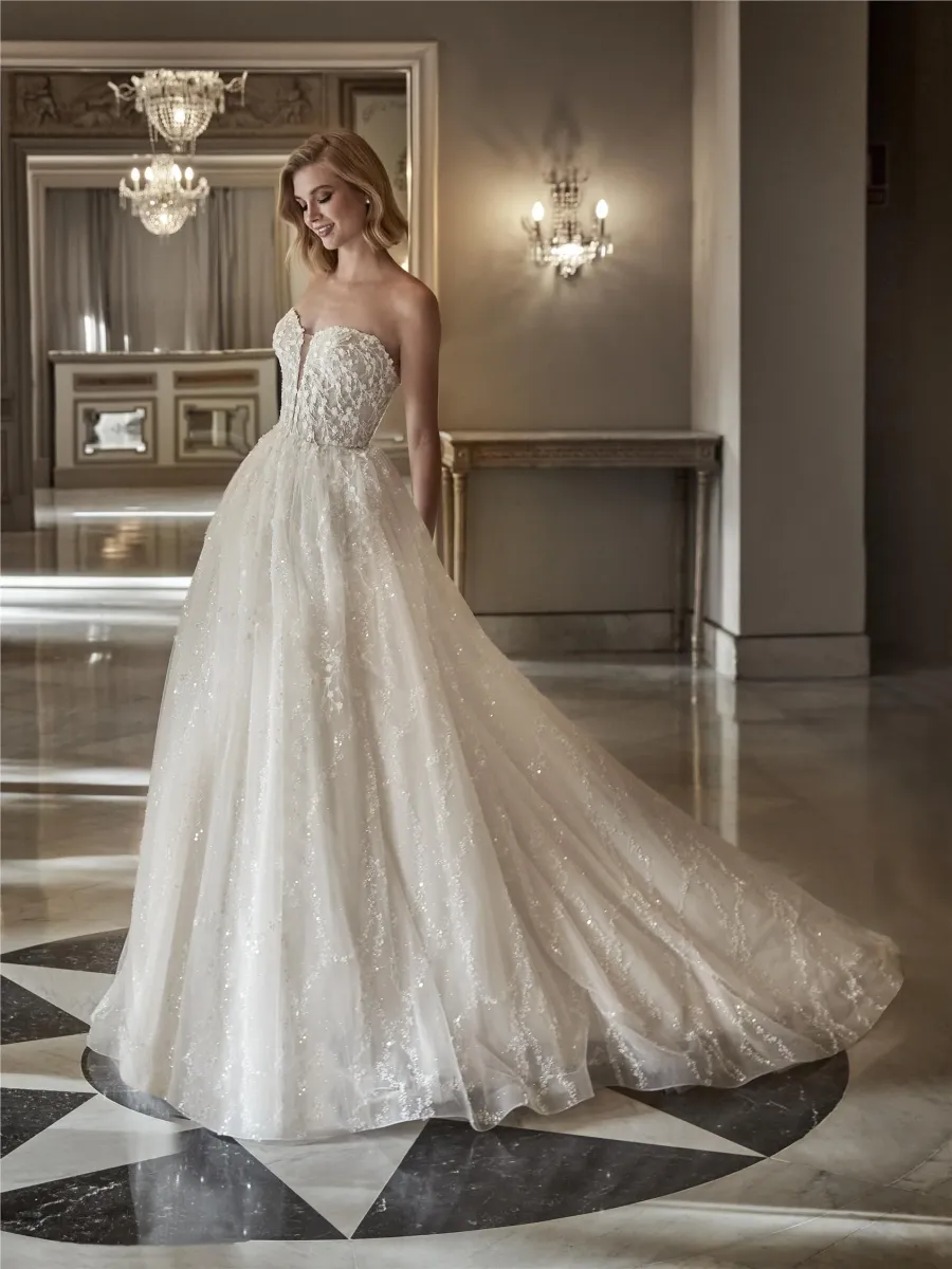 robe de mariée princesse bustier coeur glamour alisette pronovias marseille
