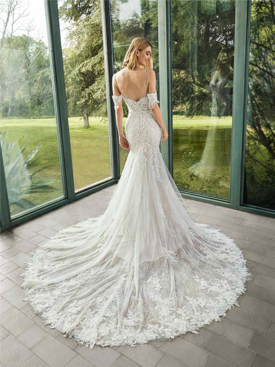 robe de mariée sirène bustier coeur longue traîne elie pronovias marseilel