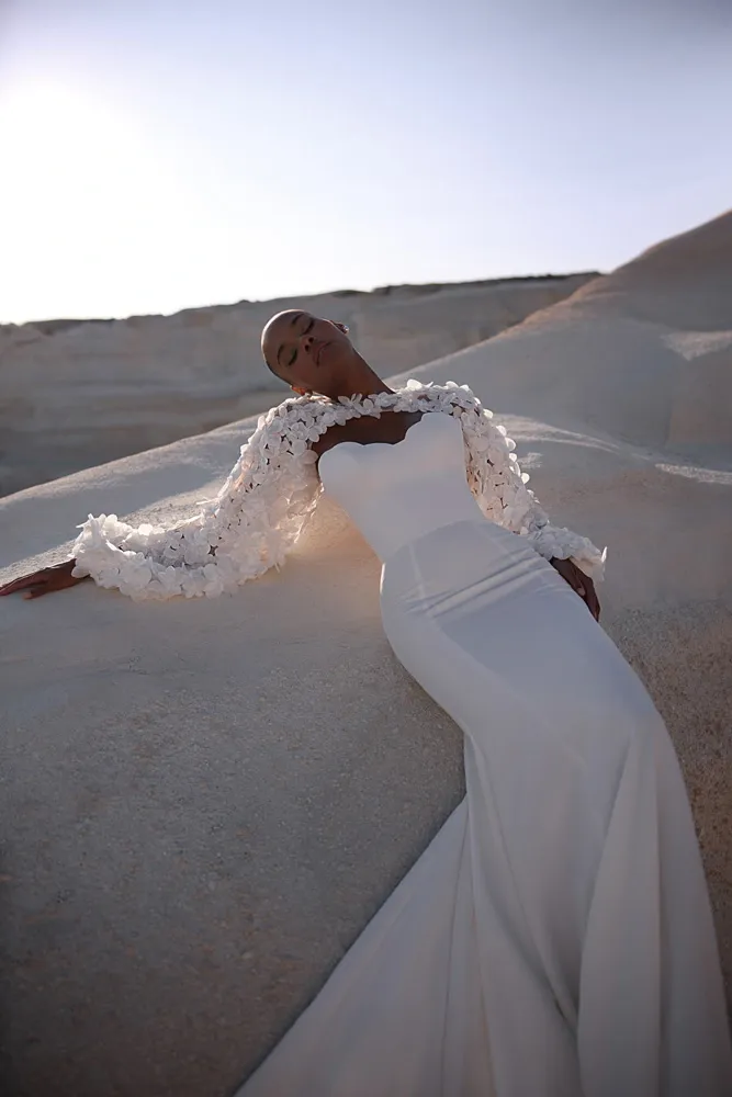robe de mariée sirène bustier ondulé monroe eva lendel proche d'aix en provence