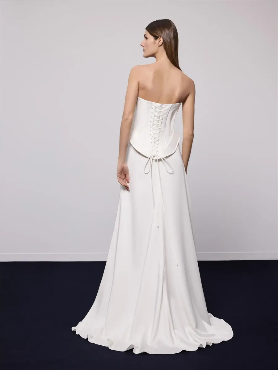 Jupe de mariée fluide en crêpe kella pronovias marseille