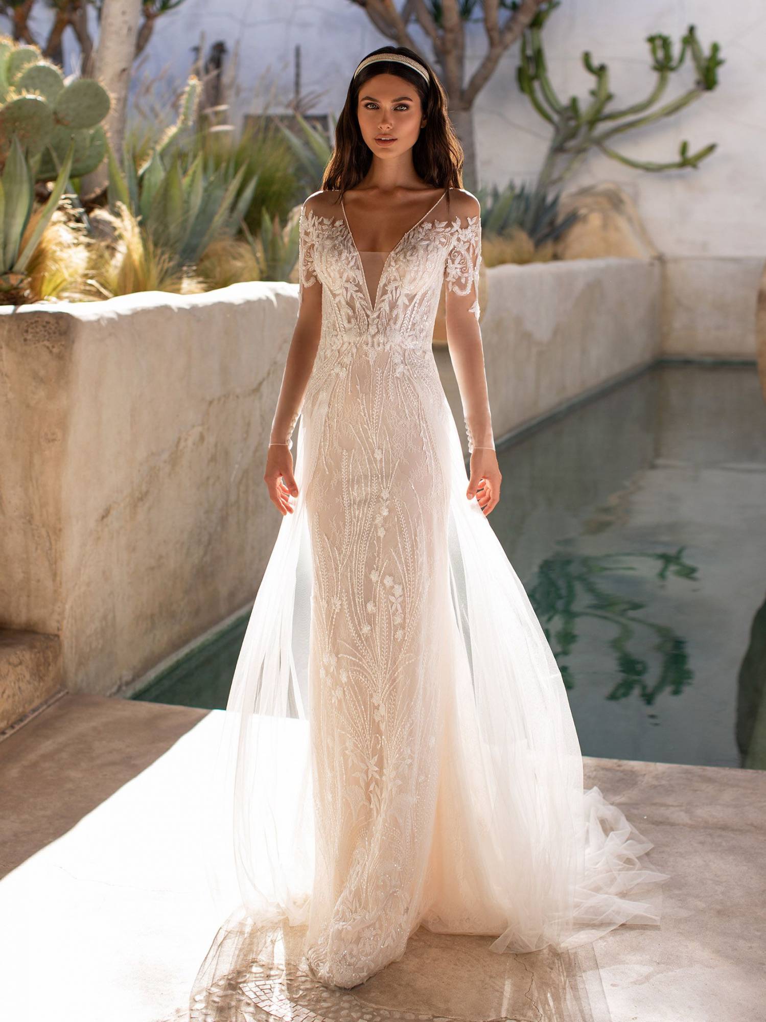 robe de mariée droite vintage marque pronovias couture sur marseille
